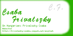 csaba frivalszky business card